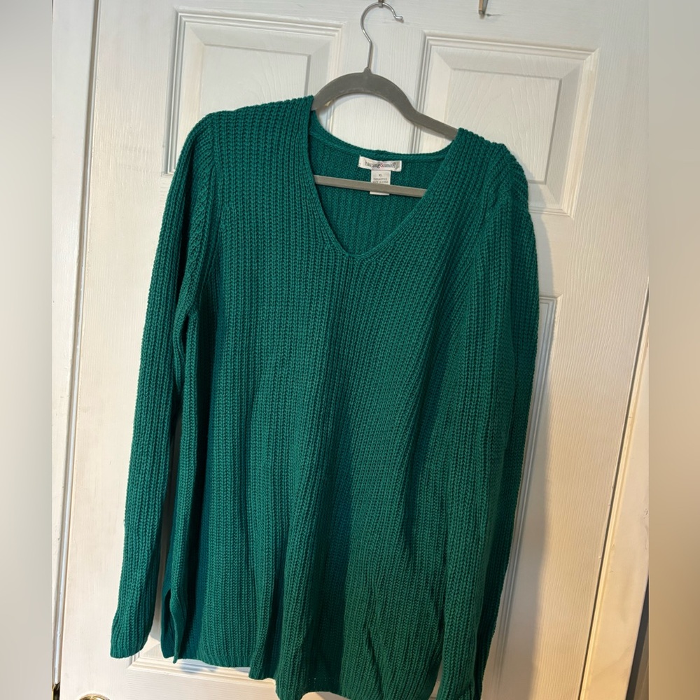 Green knit sweater
